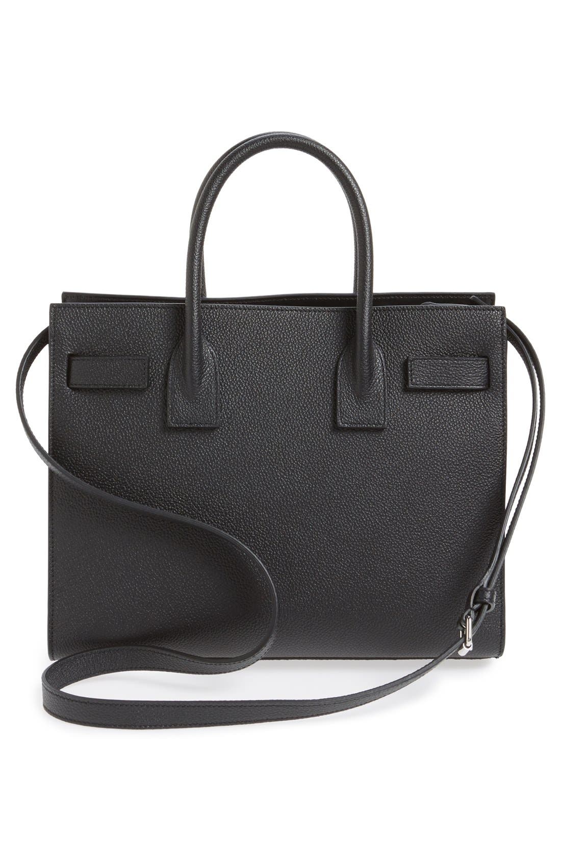 Saint Laurent 'Baby Sac de Jour' Bonded Leather Tote, Alternate, color, 