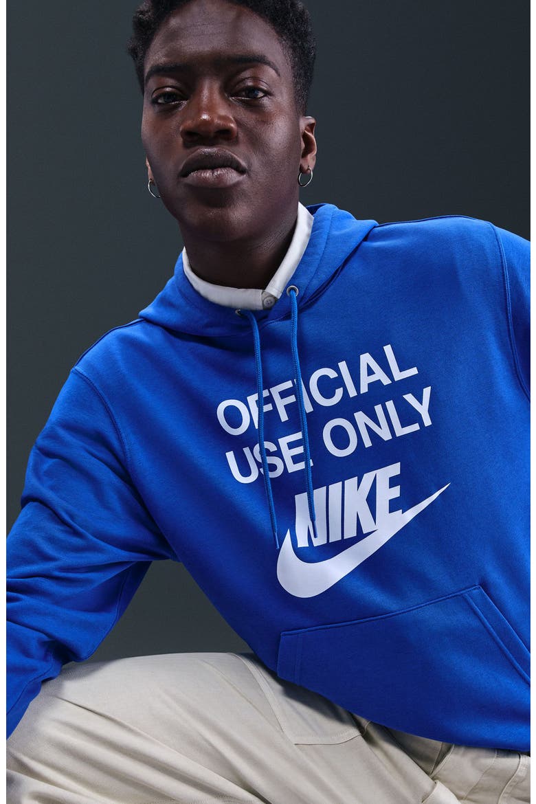 Club French Terry Pullover Hoodie, Alternate, color, GAME ROYAL/ WHITE