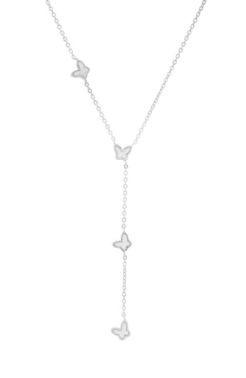 Mother of Pearl Y-Drop Necklace