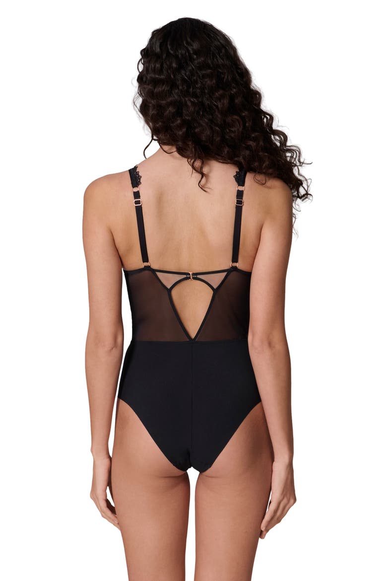 Fantasme Underwire Lace Bodysuit, Alternate, color, LIGHT TATOO