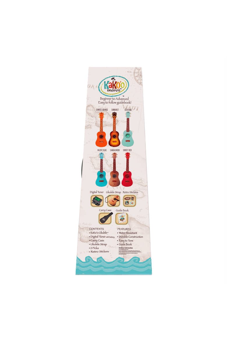 Kako'O 21" Professional Wooden Ukulele Set Sandalwood, Alternate, color, Multicolored