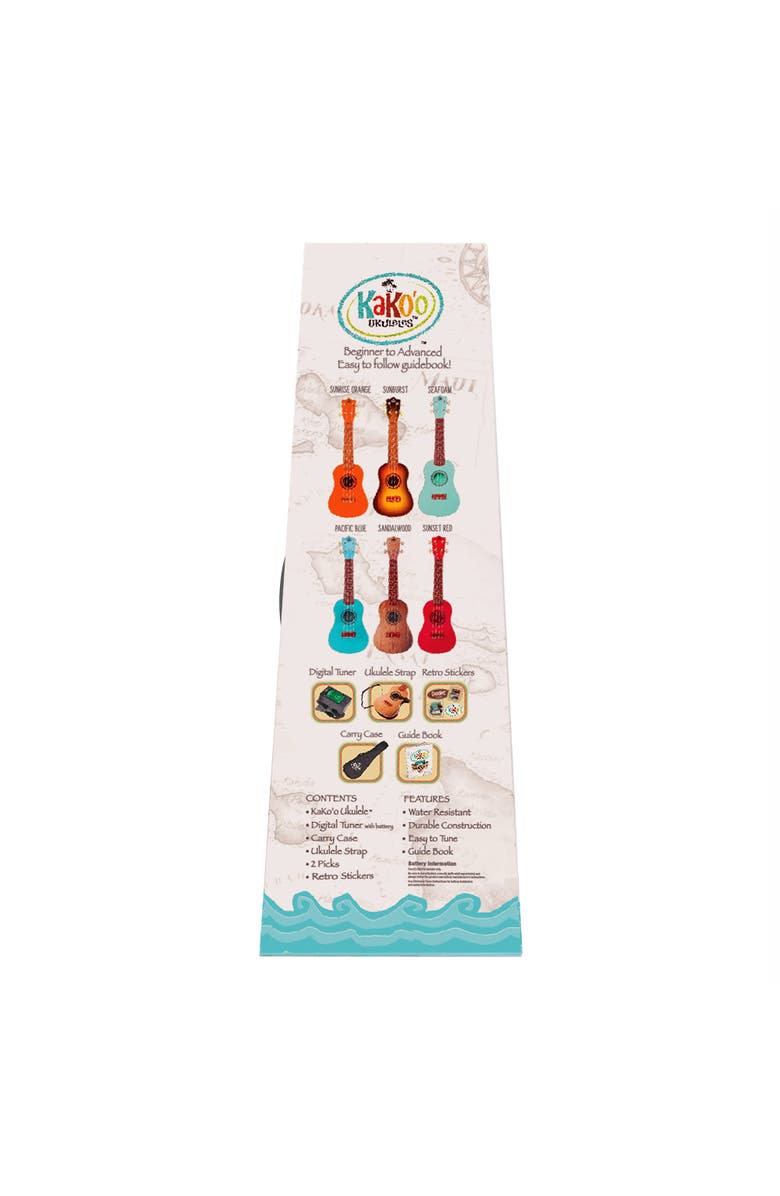 KaKo'o Music Kako'O 21" Professional Wooden Ukulele Set Sandalwood, Alternate, color, Multicolored