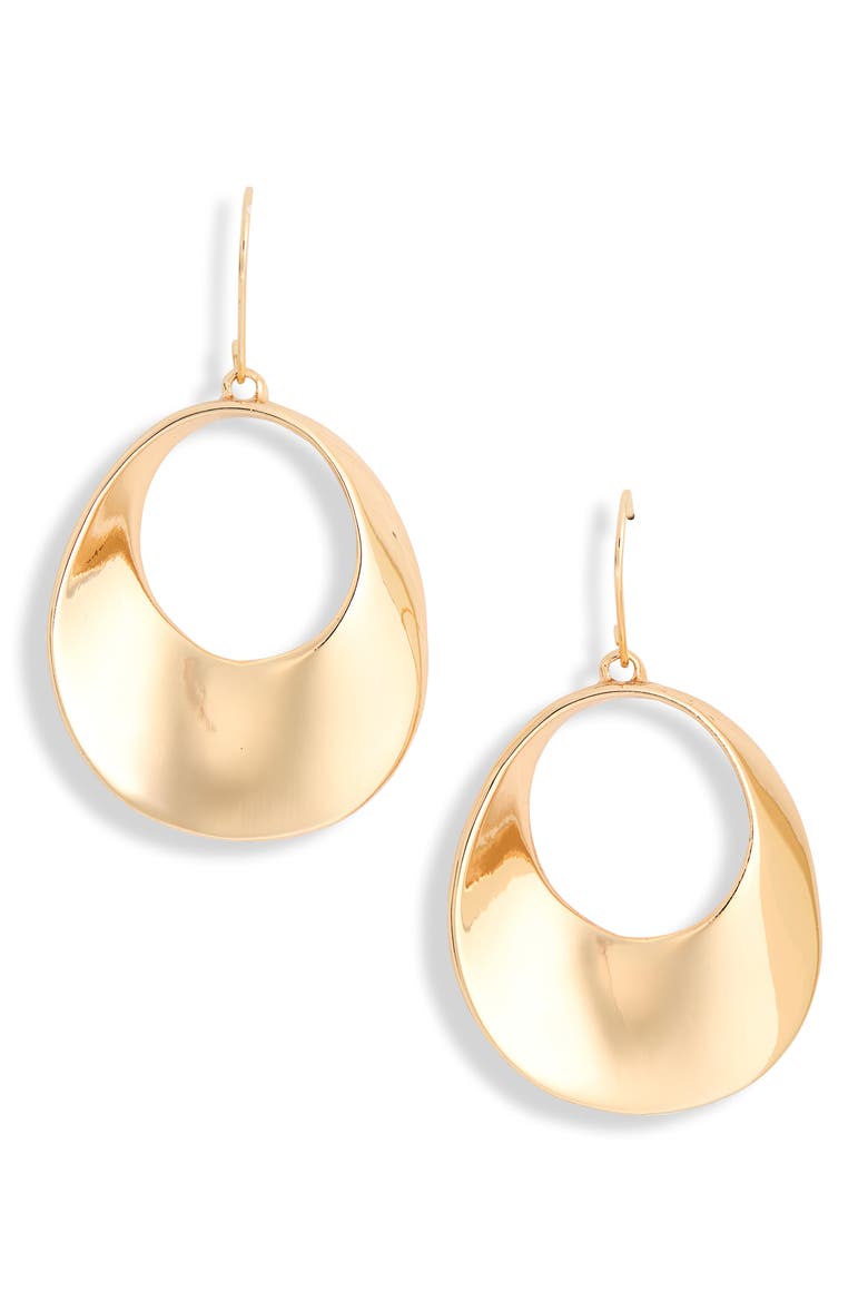 Bold Hoop Drop Earrings, Main, color, GOLD
