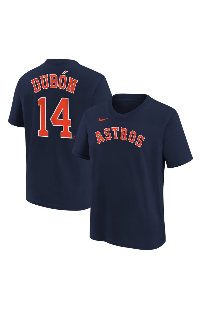 Nike Youth Nike Mauricio Dubon Navy Houston Astros Name & Number T-Shirt, Main, color, 