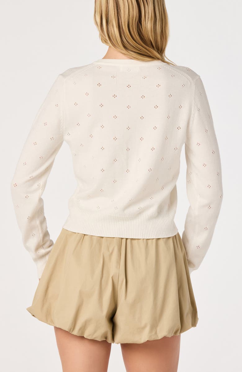 ASTR the Label Denise Button Front Cardigan, Alternate, color, Off White