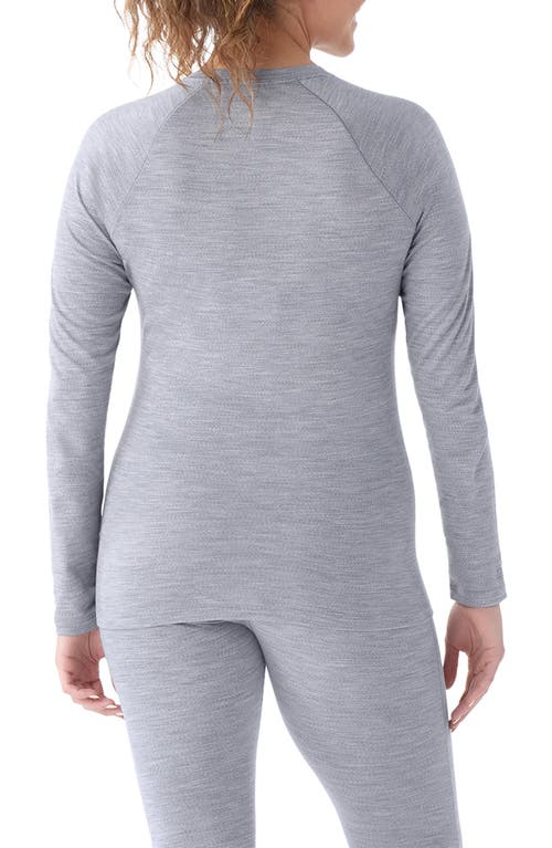 Smartwool Classic Thermal Long Sleeve Merino Wool Base Layer T-shirt In Light Gray Heather