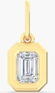Everlee Emerald Domed Lab Diamond Charm in 14K