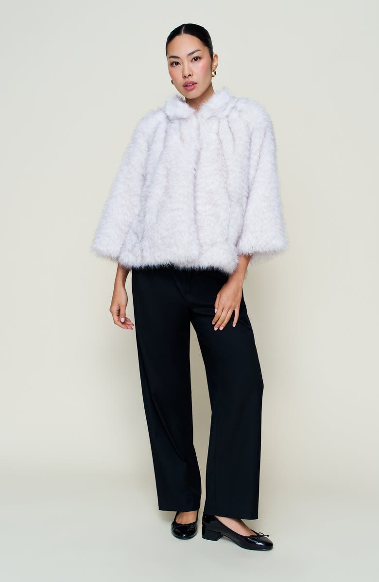 Guizio Lucienne Faux Fur Outerwear, Main, color, Arctic Cream