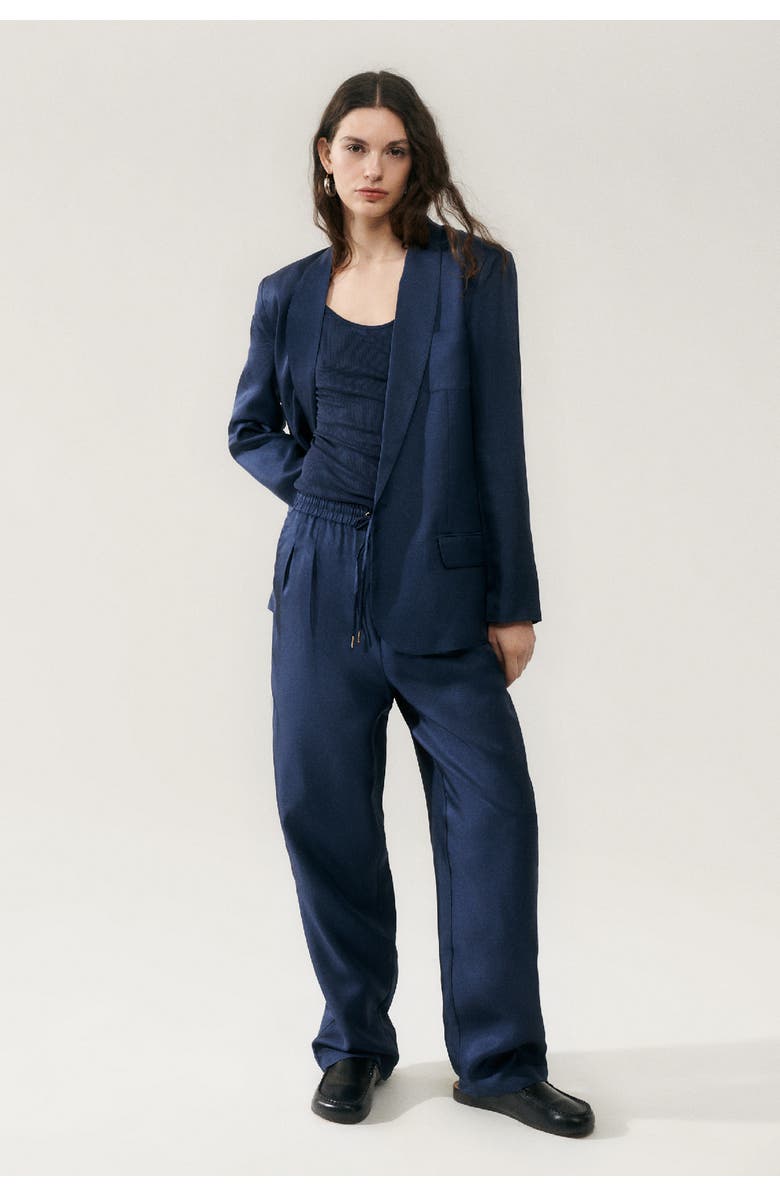 SILK LAUNDRY TWILL MIAMI BLAZER MIDNIGHT, Main, color, Midnight