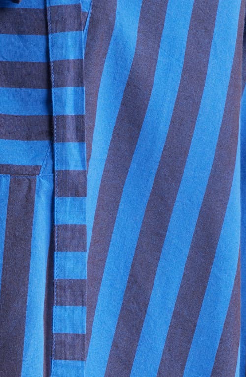 Damson Madder Floki Stripe Organic Cotton Pajamas In Blue