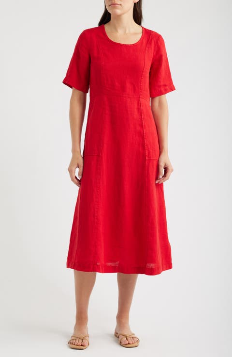Grass Wave Midi Dress (Plus)