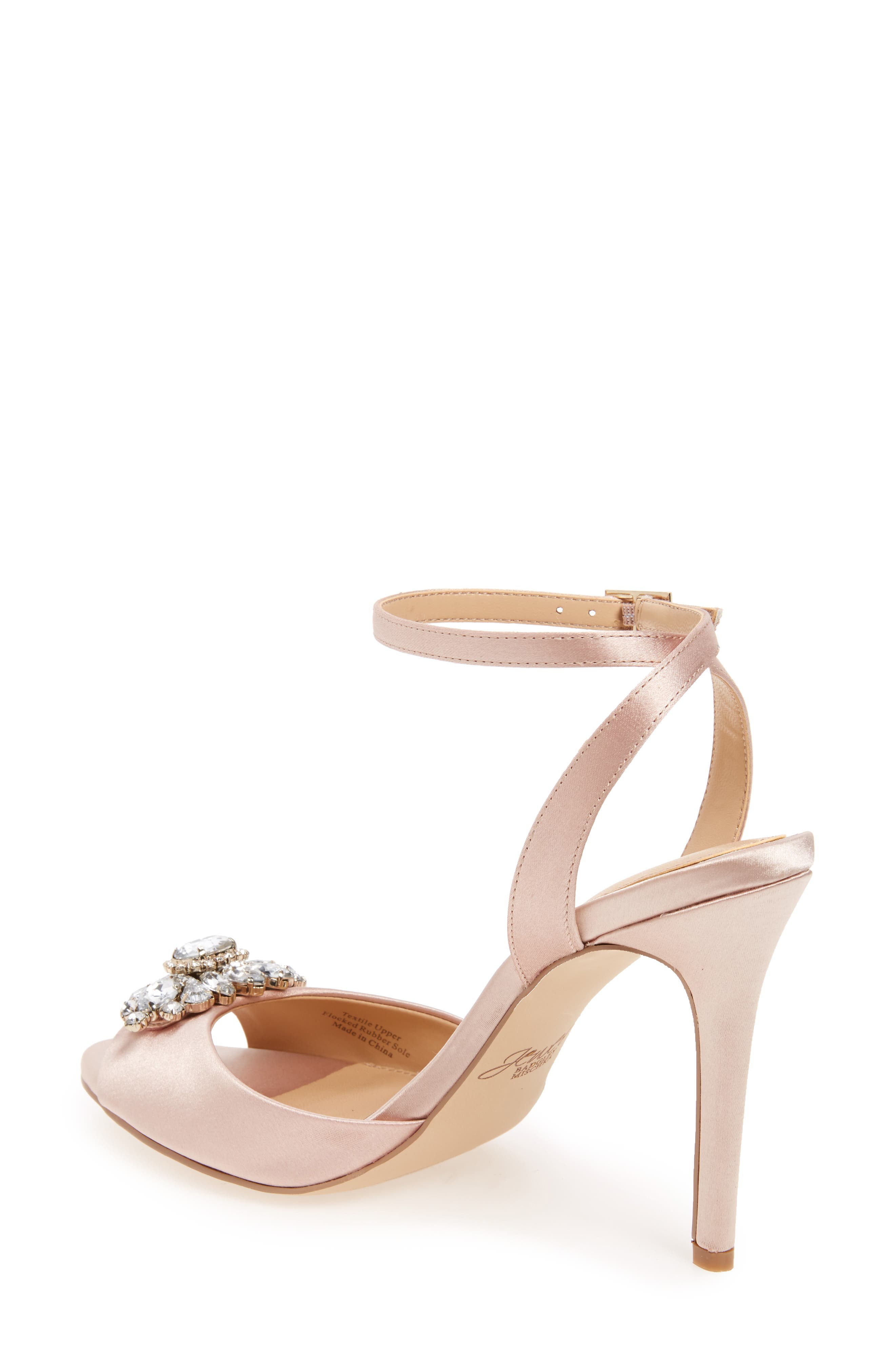 Jewel Badgley Mischka Hayden Embellished Ankle Strap Sandal, Alternate, color, 