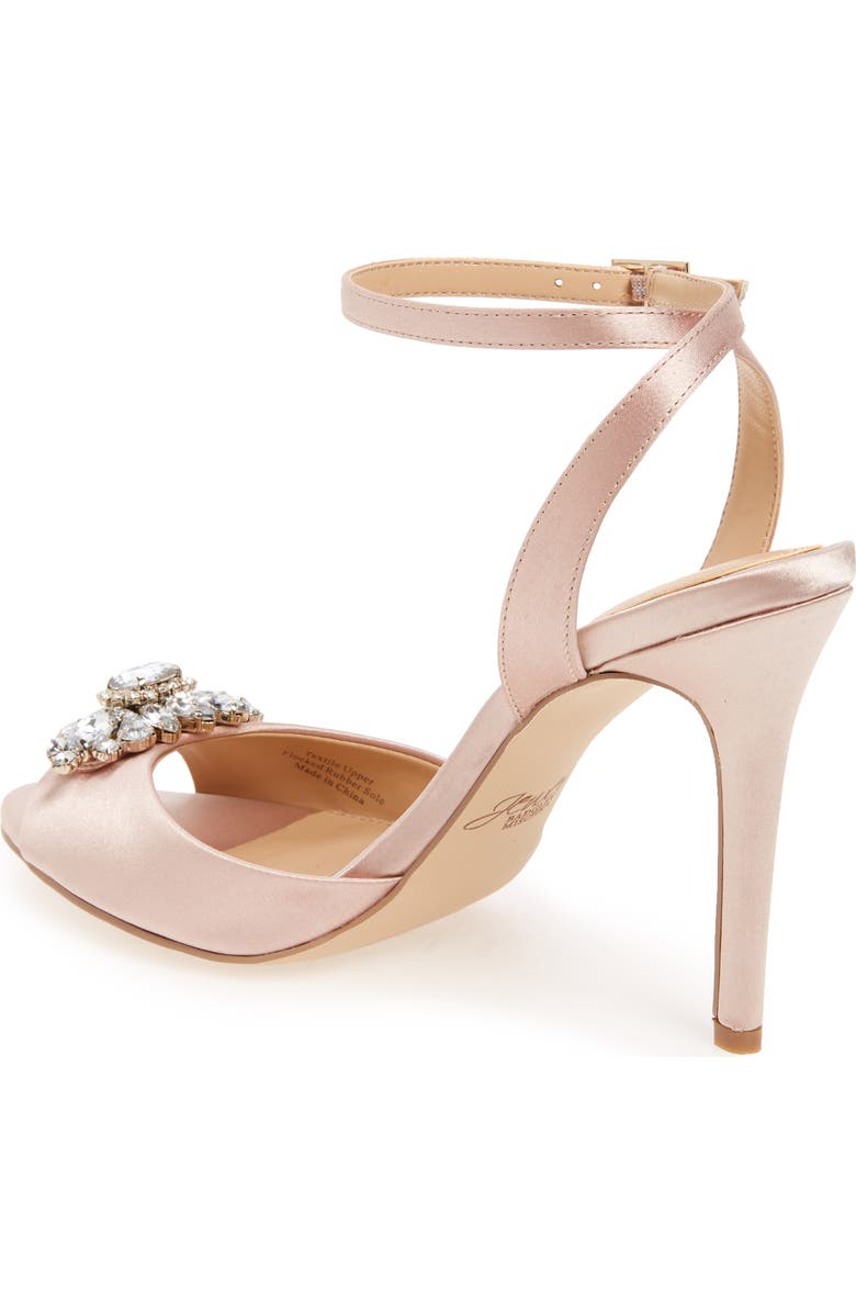 Jewel Badgley Mischka Hayden Embellished Ankle Strap Sandal, Alternate, color,