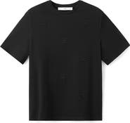 MANGO Floral Embroidered Cotton Tee