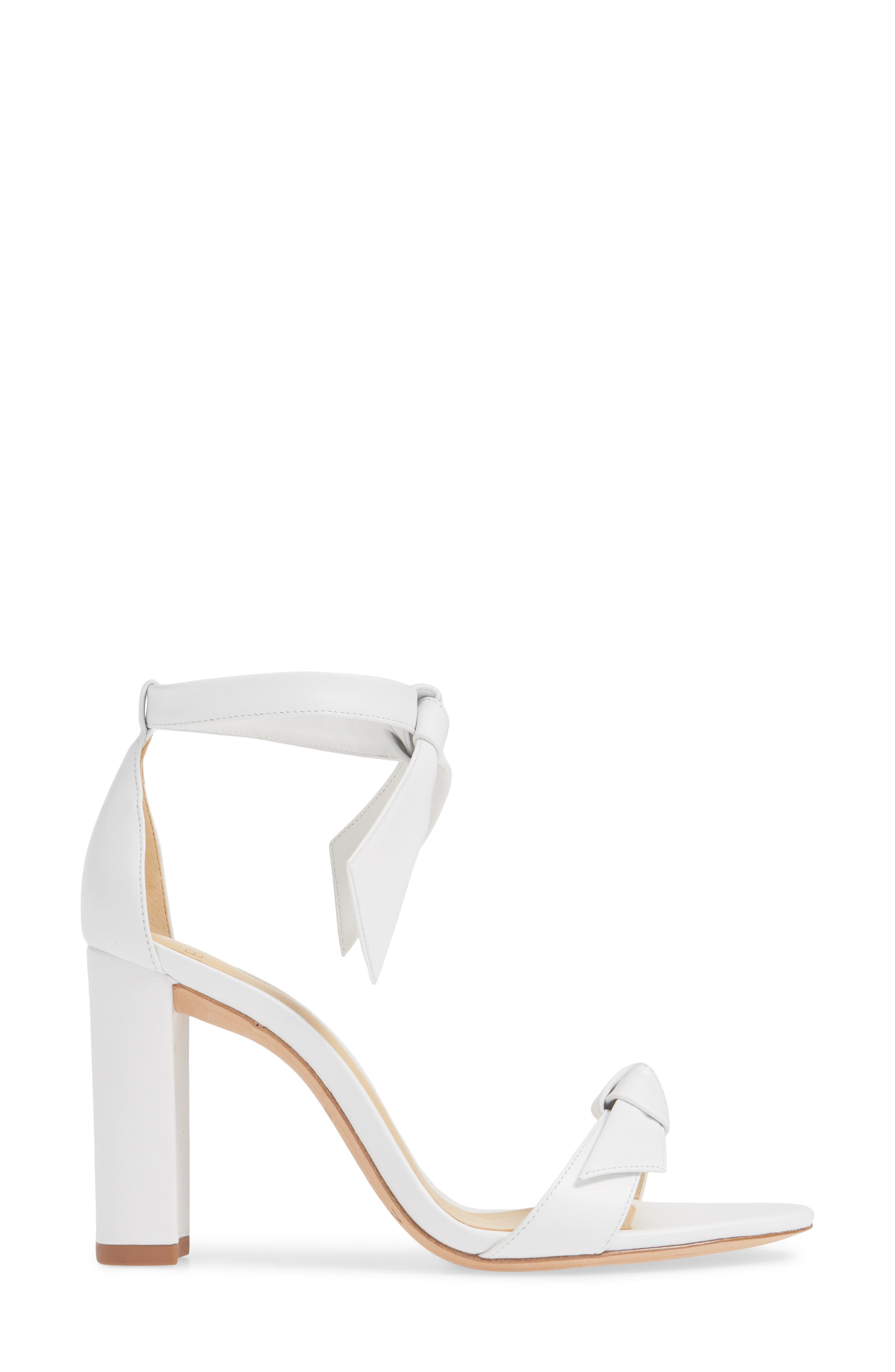 Clarita Knotted Sandal, Alternate, color, WHITE LEATHER