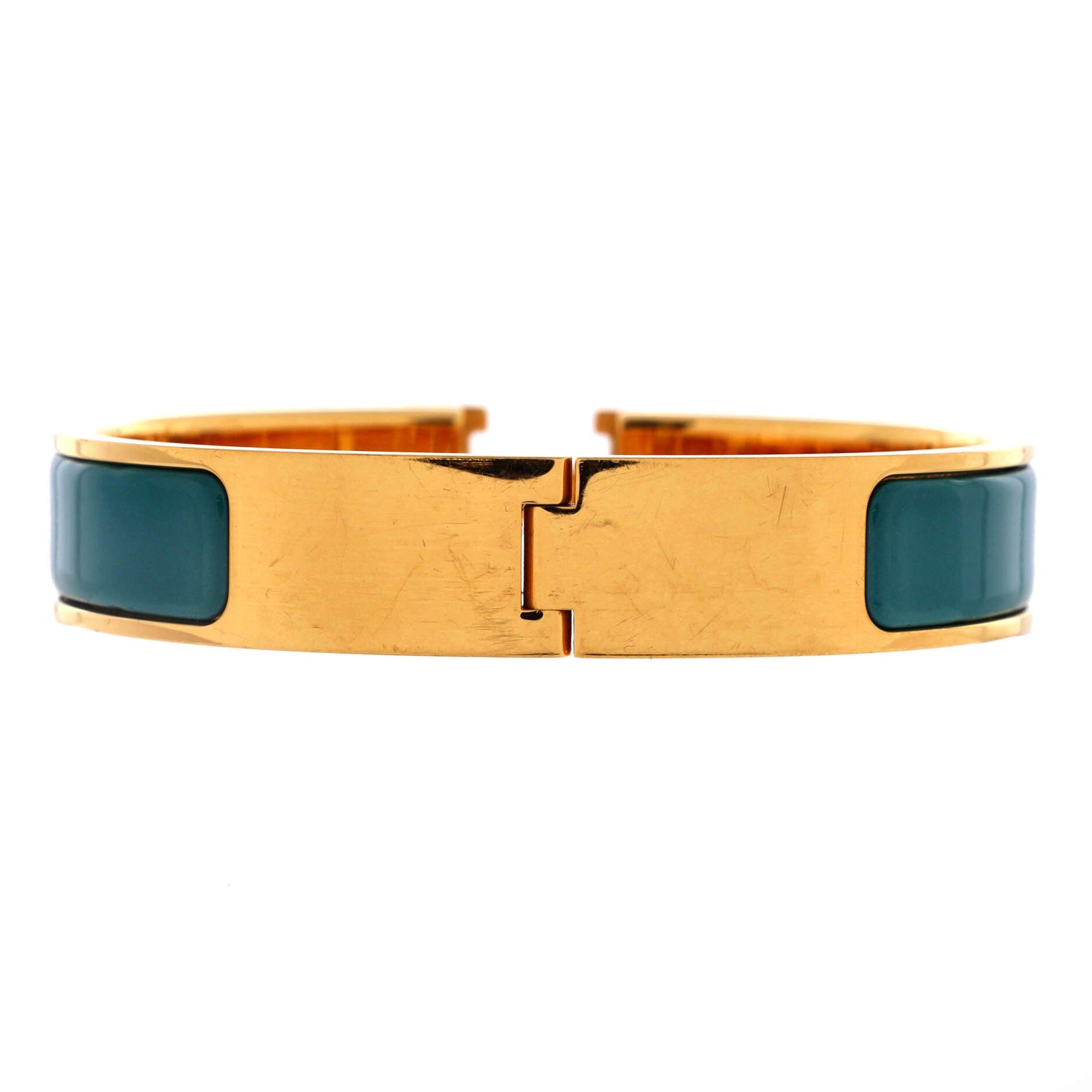 Clic H Bracelet Enamel Narrow, Alternate, color, Green