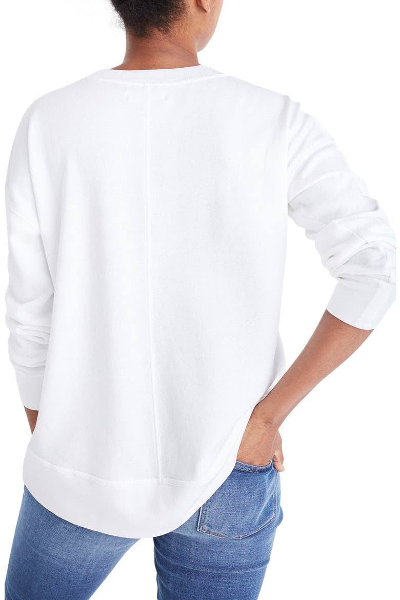 Au Revoir Sweatshirt, Alternate, color, OPTIC WHITE