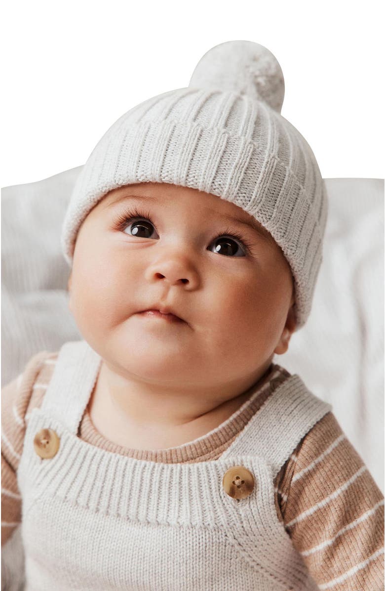 Cotton On Kids Organic Knit Bubbysuit, Alternate, color, Cloud Marle