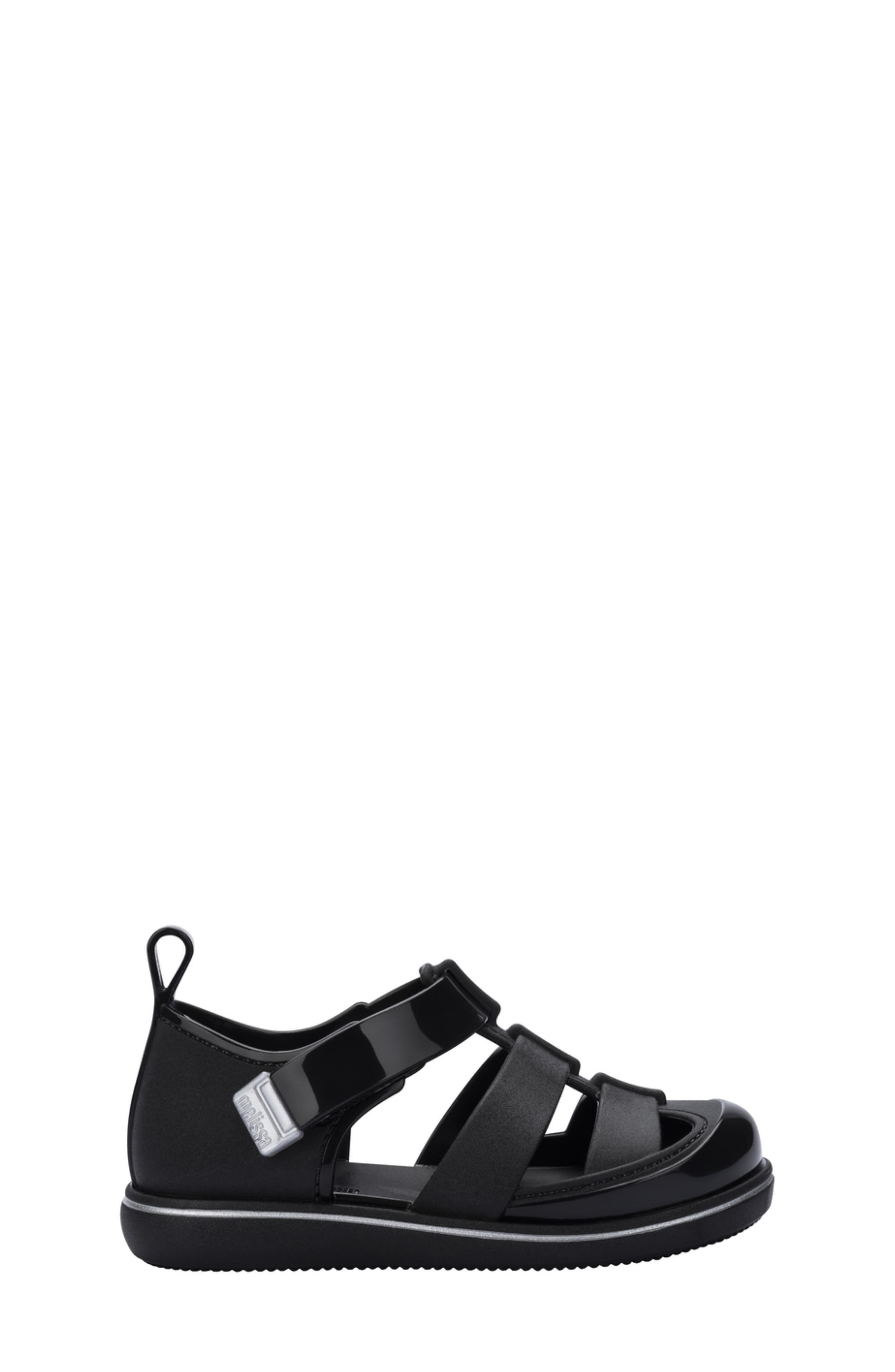 Mini Melissa Kids' Smash Jelly Sandal, Alternate, color, Black
