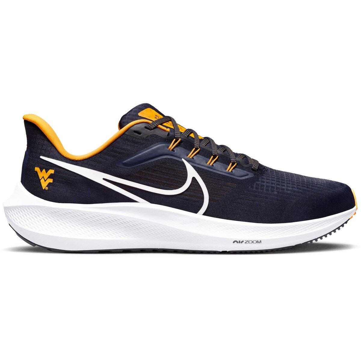 Unisex Nike Navy West Virginia Mountaineers Zoom Pegasus 39 Running Shoe, Alternate, color, Navy