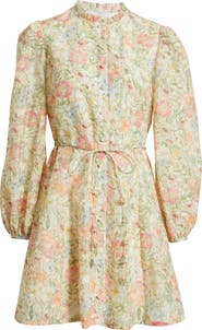 Chelsea28 Floral Embroidered Button-Up Shirtdress