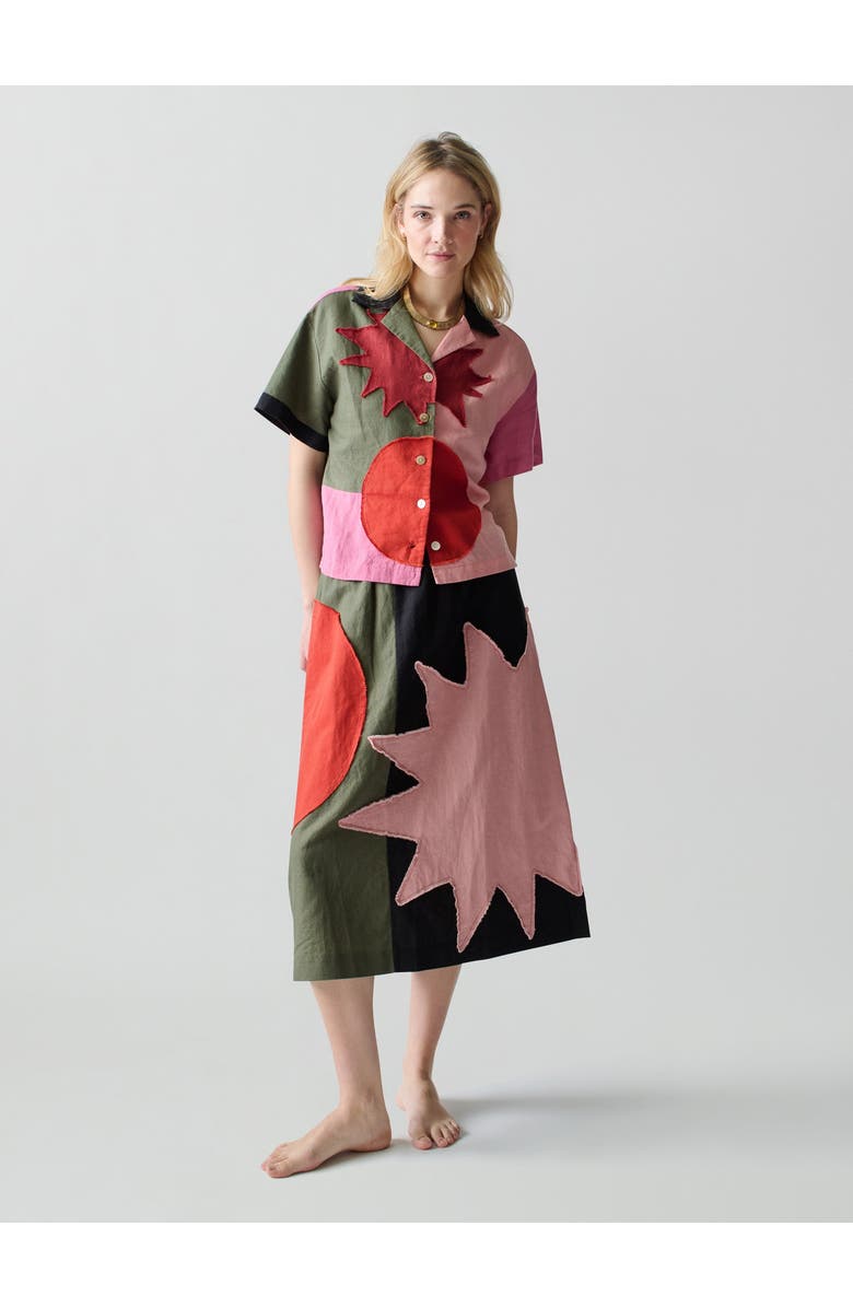 Lingua Franca Patmos Patch Skirt, Alternate, color,