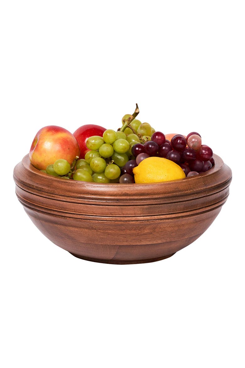 Bilbao Wood 12-Inch Serving Bowl, Alternate, color, BROWN