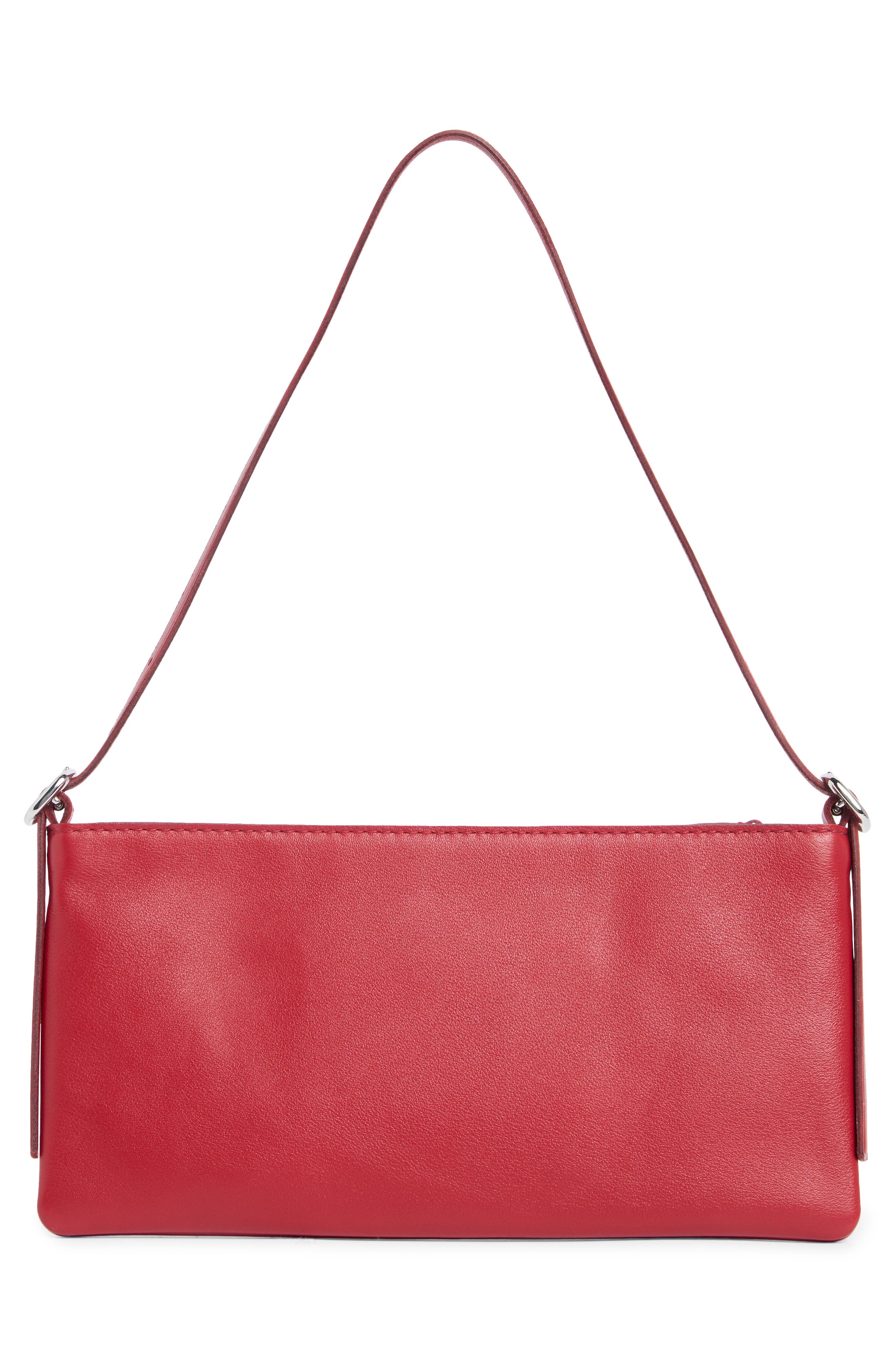 Madewell The Mini Sculptural Buckle Shoulder Bag, Alternate, color, Bright Ember