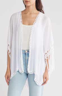 Forgotten Grace Crochet Fringe Cardigan