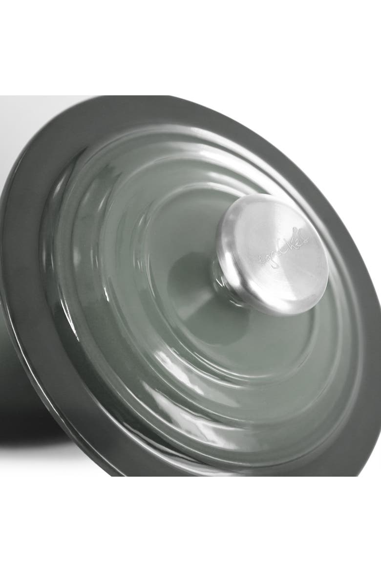 2 Quart Enameled Cast Iron Sauce Pan, Alternate, color, Gray