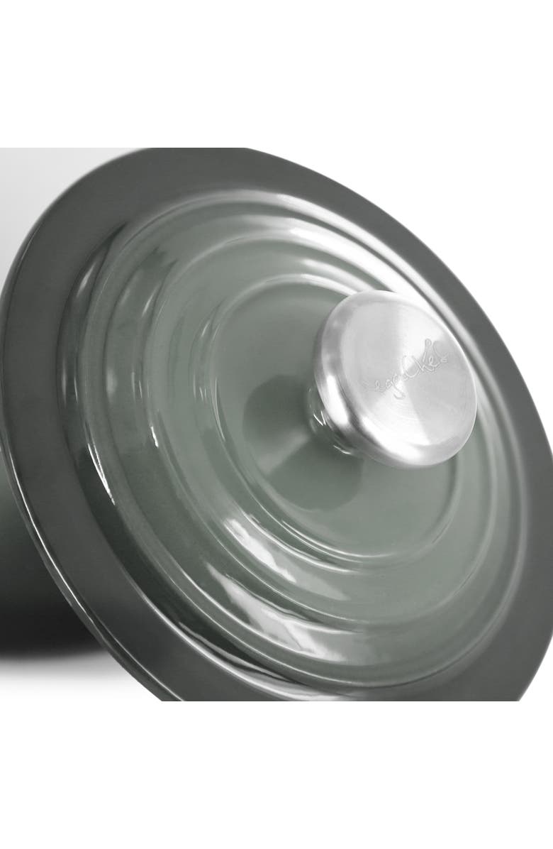 Megachef 2 Quart Enameled Cast Iron Sauce Pan, Alternate, color, Gray