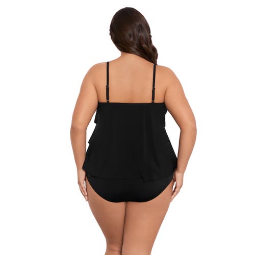Trimshaper Rachel 5 Tier Ruffle Tankini Swimsuit Top