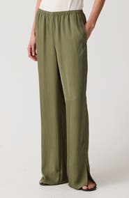 Theory Slit Hem Wide Leg Pants