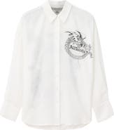 AllSaints Sparrow Logo Graphic Woven Shirt