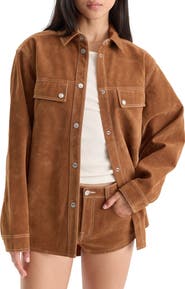 Good American Better Than Suede Overshirt