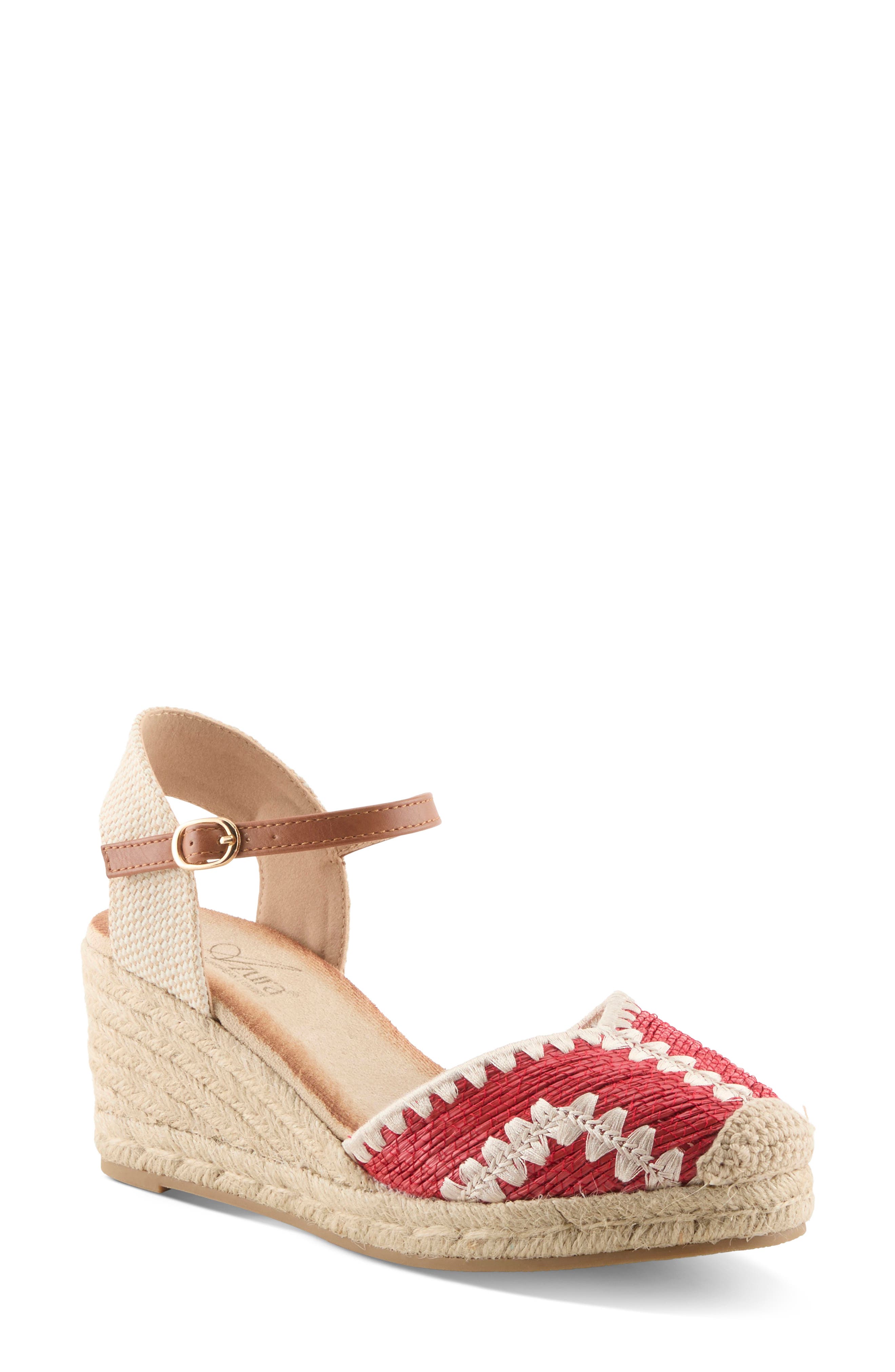 AZURA BY SPRING STEP Adrina Wedge, Main, color, Red Multi