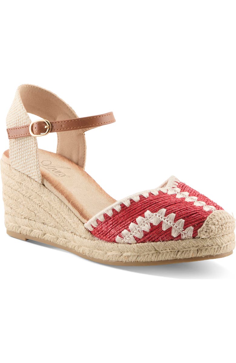 AZURA BY SPRING STEP Adrina Wedge, Main, color, Red Multi