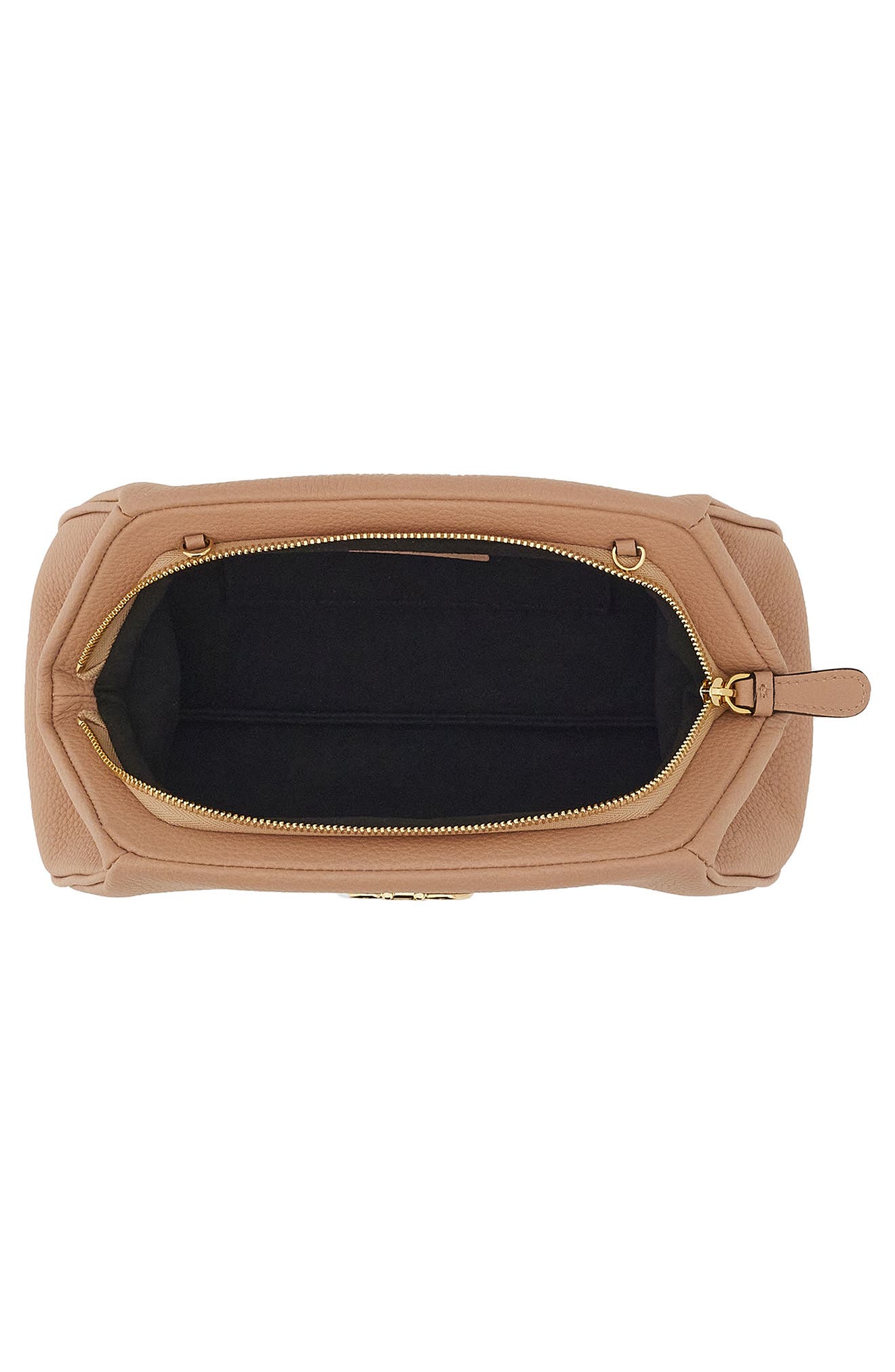 FERRAGAMO Gancio Soft Leather Clutch, Alternate, color, 