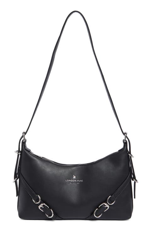 Buckle Faux Leather Crossbody Bag