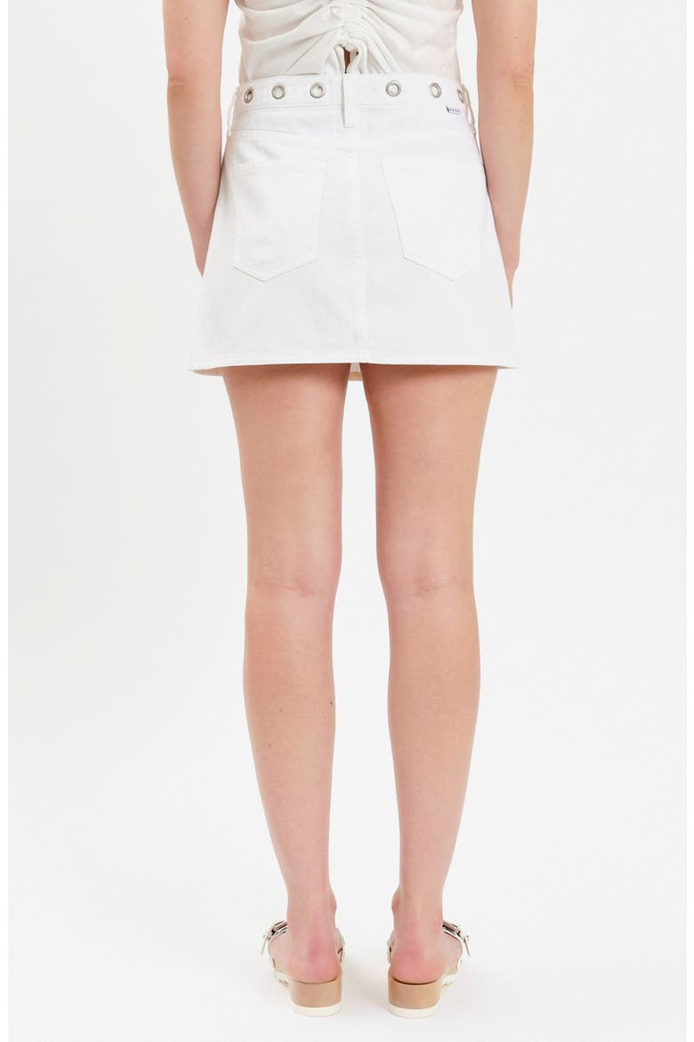 Malibu Denim Miniskirt, Alternate, color, LAMB