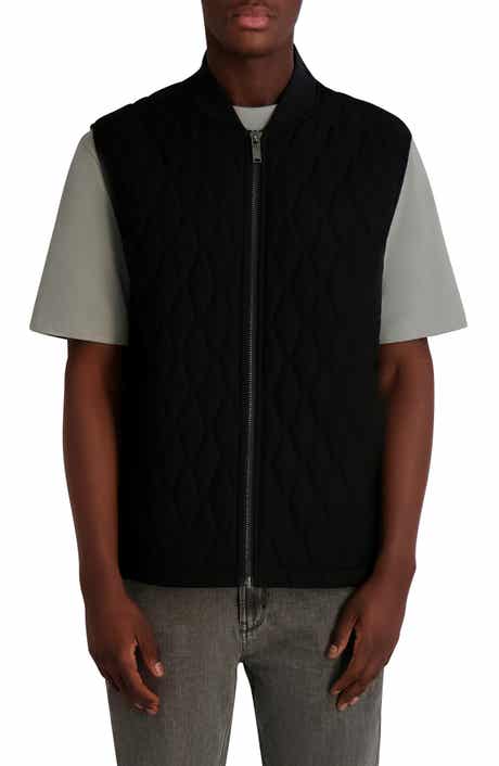 KARL LAGERFELD PARIS Diamond Quilt Zip Vest