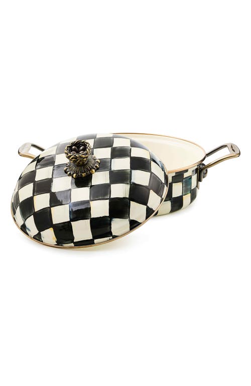 Mackenzie-childs Mackenzie Childs Courtly Check 3-quart Casserole With Lid In Black