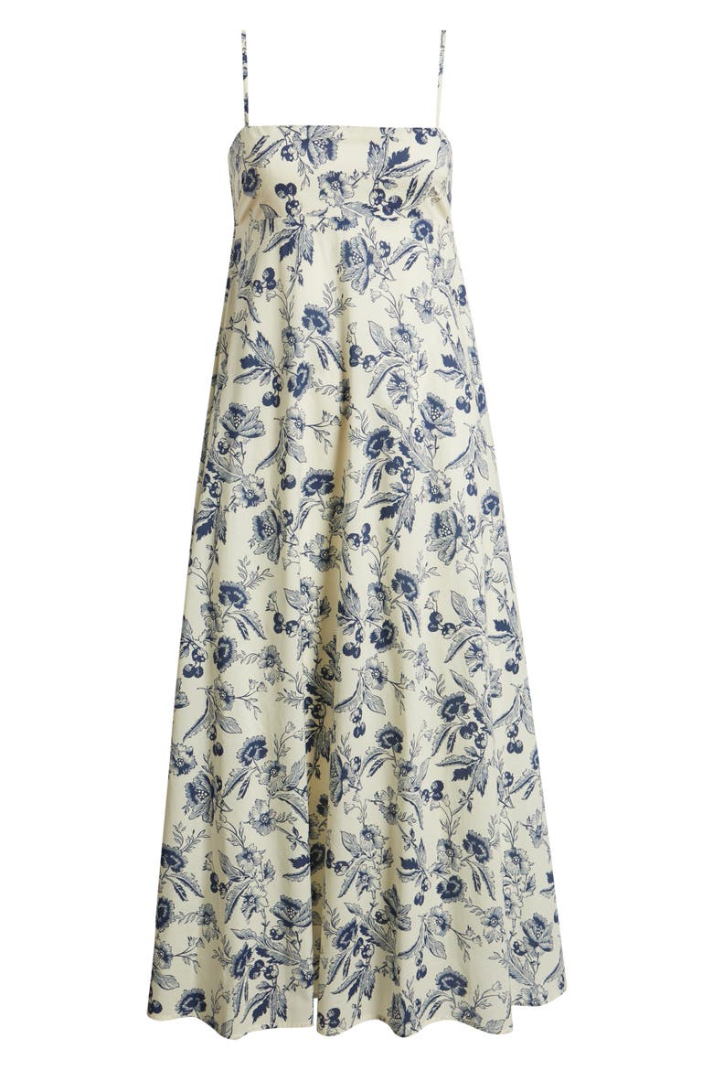 Clove Floral Midi Sundress, Alternate, color, NAVY