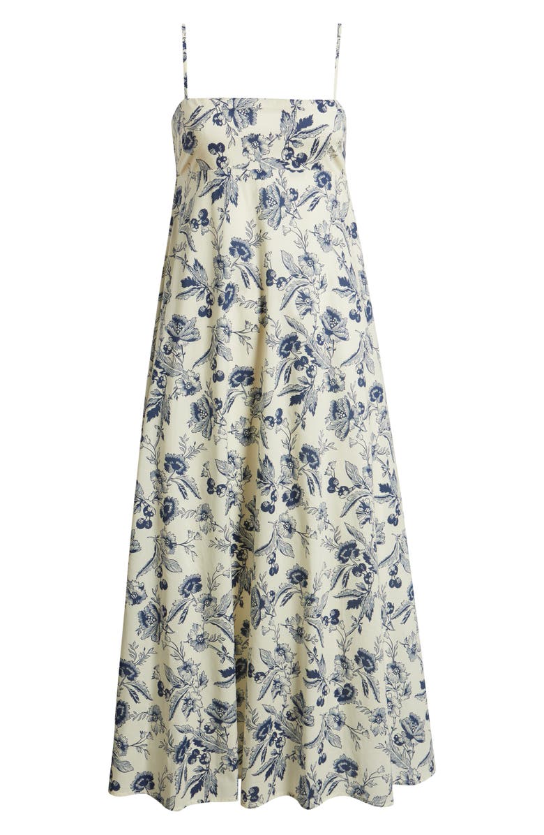 Nia Clove Floral Midi Sundress, Alternate, color, Navy