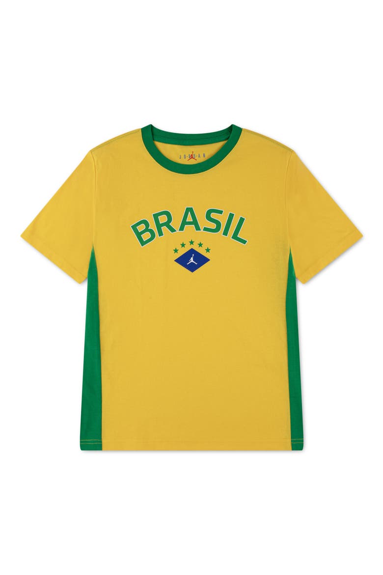 Kids' Brasil T-Shirt, Main, color, VARSITY MAIZE