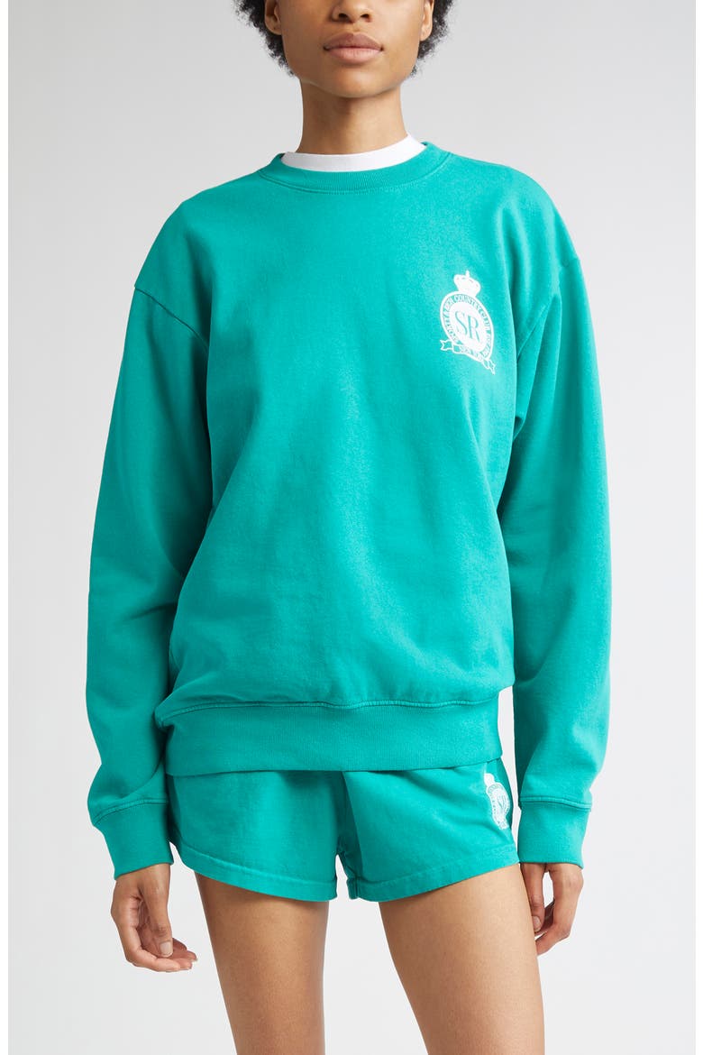 Royal Club Fleece Graphic Sweatshirt, Main, color, SPRING GREEN