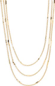 Panacea Triple Strand Layered Chain Necklace