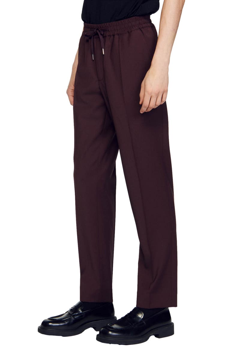 New Alpha Straight Leg Wool Blend Pants, Alternate, color, BLACK BROWN