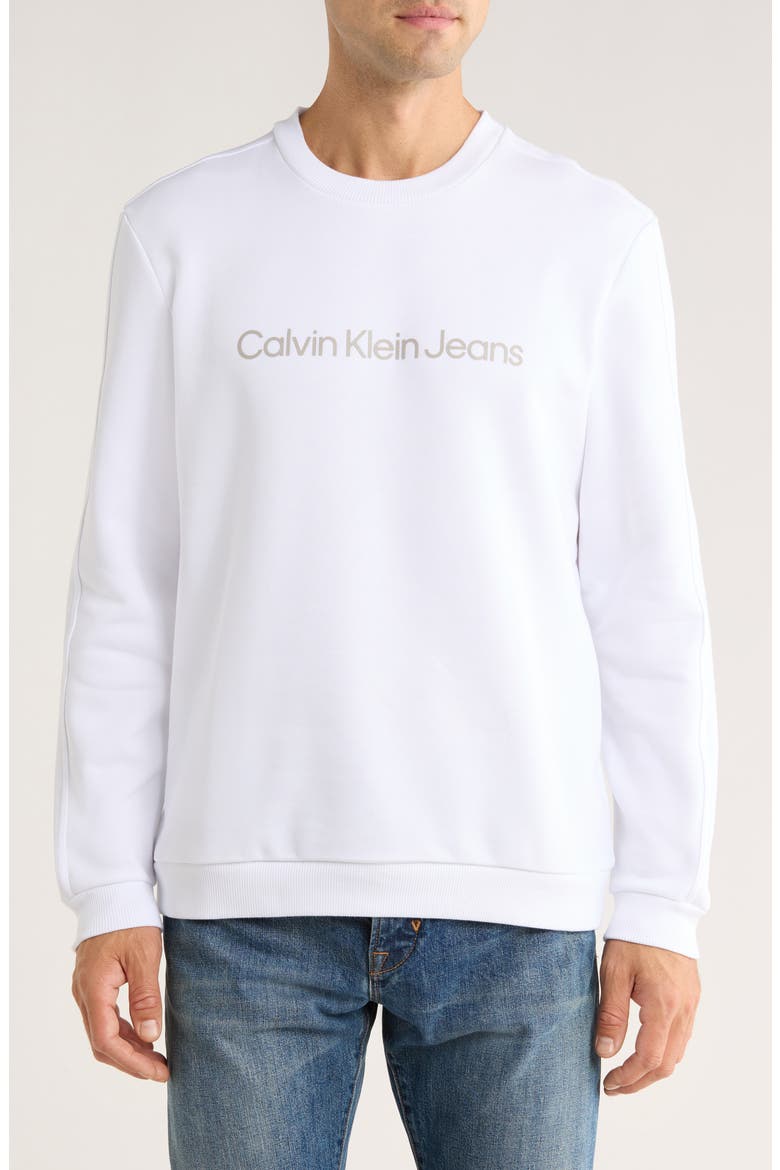 Logo Graphic Sweatshirt, Main, color, BRILLIANT WHITE
