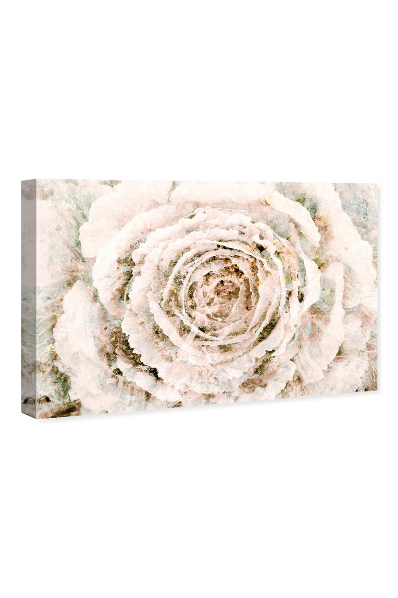 Brown Winter Flower Canvas Wall Art, Alternate, color, CREAM BEIGE LIGHT BROWN